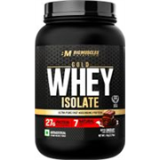 BIGMUSCLES NUTRITION Gold Whey Isolate | 27g Whey Protein Isolate 90% | 7 Natural Ingredients Only Whey Protein (1 kg, Belgian Chocolate)
