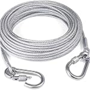 VIVITO Heavy-Duty Stainless Steel Clothesline with Carabiner Hooks | Rust-Proof Thick Laundry Drying Rope | Extra-Strong Clothes Line for Balcony, Camping, Dorm & Home Use (5 Meter- Pack of 1)