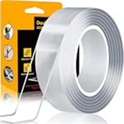 ECLET Nano Double Sided Tape, Multipurpose Super Sticky Gel Grip Mounting Tape, Washable, Reusable, No Residue, for Home & Office, 2mm Thick, 1.2 Inch Wide, Transparent (3 mtrs)