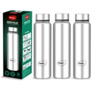 Pigeon Inox Plus 900 ml Steel Bottle (Pack of 3, Silver)