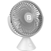 Portronics Aero Breeze Portable Rechargeable Table Fan, 360° Rotatable, 4 Hours Back Up, POR 2747 USB Fan (Grey)