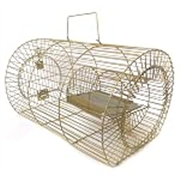 Shelter Rat Trap Cage, Rodent Control, Pinjra for Rat, Mouse and Mice Rat Catcher Cage Made with Brass Metal Wires, Round Shape for Home, Office (Golden, Green)