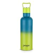 Go24 pexpo Stainless Steel Thermo Flask Oscar Blue-Yellow Ombre 500ml | Hot and Cold for Hours, Vacuum Insulated ISI Certified Flask, Steel Water Bottle for Kids | Office | Workout | Travelling