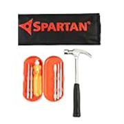 Spartan 5 In 1 Screwdriver Kit with Curved Claw Hammer | Multipurpose Hand Tool Combo for Home, DIY, Woodwork, Construction, Repair & Professional Use | Pack of 1