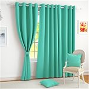 Story@Home 100% True Blackout Door Curtains 7 Feet Long Set of 1 | Plain Design | Room Darkening Curtain | Thermal Insulated Curtains for Living Room, Bedroom | (116 x 215 cm, Mint Green)