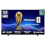 Hisense 139 cm (55 Inches) 4K Ultra HD Smart QLED TV 55E75Q | E75Q Series | 48W Powerful Speakers | Dolby Atmos & HDR10+ | ALLM, VRR & Game Mode | Cricket Mode | AI 4K Upscaler | VIDAA OS (Black)