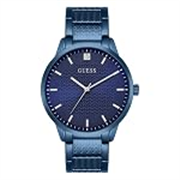 Guess Round 42mm Blue Dial Analog Men Watch – U1362G4M