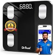 Dr Trust USA Legend Smart Scale | 20+ Parameters | US FDA approved | Unlimited Users Bluetooth BMI Weight Scale with 3 Years Warranty Weighing Machine & Body Fat Analyzer for Health Monitoring (Black)