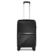Nasher Miles Bruges Hard-Sided Polypropylene Cabin Luggage 20 inch | 55cm | 8 Wheels Small Trolley Bag for Travel | Suitcase (Black)