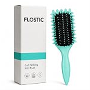 Curl Defining Hair Brush, Nylon Bristles, Wet & Dry Hair | Air Cushion Base | Rounded Tips | Pointed Tail Handle | Comfortable Grip