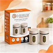 E-COSMOS® 500 ml Plastic Kitchen Storage Container Pack of 2 – Airtight Oval Container with Clear Window for Snacks, Tea, Coffee & Dry Fruits (Multicolor) (Pack Of 2, 500, Milliliters)