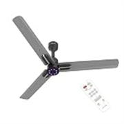 Polycab Wizzy Neo LED 2.0 1200mm BLDC Ceiling Fan with remote |BEE 5 Star Rated, Higher Air Delivery|LED Indicator,Sleep and Breeze Mode |3 Years Warranty, Free Installation【Classic Grey Chrome】