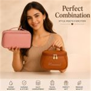 heboo Women Multicolor Cosmetic Bag (Pack of 2)