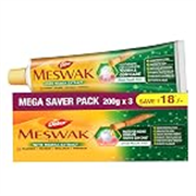 DABUR Meswak Complete Oral Care Toothpaste with Tooth Decay Prevention, Stain Removal, Cavity Protection, Tartar Control, Gum Protection, Plaque Removal, Anti-Bacterial 600 gm – 200 gm