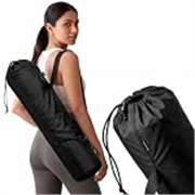 Lifelong Yoga Mat Bag for Women & Men | Lightweight Durable Polyester | Drawstring Closure & Fixed Shoulder Strap | Reinforced Stitching | Premium Yoga Carry Bag Without Yoga Mat (Black)