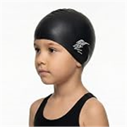 Lifelong Kids Swimming Cap | Silicone, Black, Unisex, No Hair Pulling, Waterproof, Chlorine-Resistant