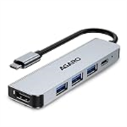 AGARO 5-in-1 Type-C Multi-Port Hub, 4K@30Hz USB-C to HDMI Adapter, 85W PD Charging, 3× USB-A & USB-C 3.0 Data Ports, Compatible with Type-C Devices