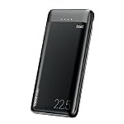 Boat EnergyShroom PB300 Neo 10000mAh Power Bank with 22.5W Fast Charging, 3X Output Ports, Supports Android, iPhone, Tablets, Earbuds (Phantom Black)