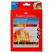 Faber-Castell Bi-Colour Pencil, Pack of 18 (Assorted)