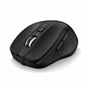 Lapcare Goodie LMW-222, 1600 DPI Wireless Mouse with 6 Durable Keys, Rubber Texture, 3 Years Warranty (Black)- Tested for 3 Million Clicks, 10M Range, Auto Sleep