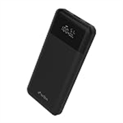 URBN 10,000 mAh Edge Power Bank with Smart LED Display, Ultra Slim & Compact, 22.5W Fast Charging, Power Delivery, Quick Charge, Triple Output(1-USBA, 2 USB-C) iPhone, Samsung, Android & More – Black