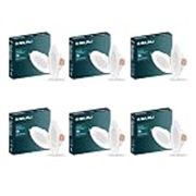 Bajaj Polycarbonate Ivora Compact Downlight | 5W LED Downlight | for Smaller Spaces | Long Life of 25000 Hours | Soothing Light (Cool Day Light, Pack of 6)