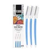 FURR Face Razor for Women | German Blade | Eyebrow Lip Chin | Pack of 3 | German Blade, Smooth & Instant Hair Removal, For Eyebrows, Upper Lip, Forehead, Chin and Sideburns