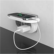 Goldmedal Wall-E-3 Pin Plug Travel Adaptor with Mobile Stand | Universal Sockets | Multiplug for Home & Office Appliances | Supports 2-Pin & 3-Pin Plugs (Pack of 1) – White | Supports 2-Pin & 3-Pin Plugs (Pack of 1) – White