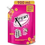 Xpert Dishwash Liquid Gel 900 ml | 2X Cleaning Power | Tough on Grease | Residue Free | Gentle on Hands | Orange Fragrance | Refill Dishwash Soap Pouch For All Utensils