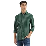 United Colors of Benetton Men Cotton Blend Striped Regular Fit Shirt
