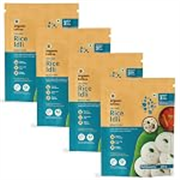 Organic Tattva Rice Idli/Idly Instant Mix 800g, Ready in 5 Steps, 4 Pack | With Benefits of Rock Salt and Sunflower Oil, Protein & Fiber Rich, No Cholesterol & Trans Fat, Ideal for Quick Breakfasts