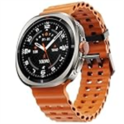 Fire-Boltt Axiom Round Smart Watch 1.43″ Super AMOLED Display with Always‑On Mode, Bluetooth Calling, Rotating Crown, SPO₂ & Heart Rate Monitor, IP67 Waterproof Silicone Smartwatch for Men – Orange
