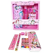 PRIME DEALS Kids Unicorn Stationary Kit for Girls Pencil Pen Book Eraser Sharpener – Stationary Kit Set for Girls/Birthday Gift (Unicorn 12 Pcs), Pink