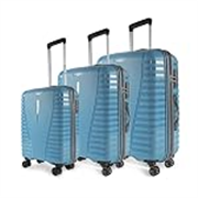 Aristocrat Airpro Set of 3 Large Size (Check-in), Medium Size (Check-in) & Cabin (Small Size) Hard Case Trolley Bags, 8 Wheels, Polypropylene Case, Unisex, 3-Yr Global Warranty, Coral Teal Blue | 8-Wheels, Polypropylene Case, Spacious, Combination Lock, Sturdy Zipper, Lightweight Travel Luggage, 3-Year Global Warranty