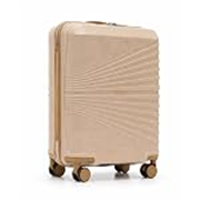 Police Origine Cabin Trolley | 65L Capacity TSA Lock 8 Smooth 360° Spinner Wheels Telescopic Handle PP Hard Shell | Lightweight 20″ Cabin Luggage for Travel & Weekend Trips (Beige/TAN) (Baby pink/Tan)