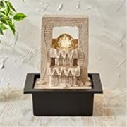 Home Centre Corsica Alpine Polyresin Zen Water Fountain with Rotating Ball – 20x17x26cm