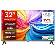TCL 80 cms (32 inches) HD Ready Smart QLED Google TV | Dolby Audio | HDR 10 | Metallic Bezel-Less | Multiple Viewing Mode | 32V4C