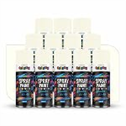 Cellux 2X Ultra Cover Ivory Spray Paint | DIY, Quick Drying with Glossy Finish for Metal, Wood, Wall & Other Surfaces – 400 ML – Pack of 12 Spray Paints