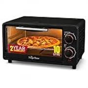 Surya Flame Zolo 10L OTG Oven for Kitchen, 1200W Compact Toaster Griller for Baking Pizza, Cake, Grilling | Auto-Shut Off with Ready Bell | Multi-Stage Heat Selection & Timer | 2 Year Warranty