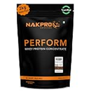 NAKPRO NUTRITION Perform Whey Protein Concentrate | 2kg Chocolate | 24g Protein, Trustified Certified