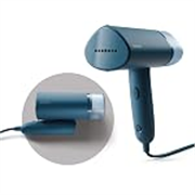PHILIPS STH3000/20 Garment Steamer Perfect Rakhi Gift – Compact & Foldable, Convenient Vertical Steaming, 1000 Watt Quick Heat Up, up to 20g/min, Kills 99.9%* Bacteria (Reno Blue)
