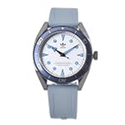 adidas Men Silicone Originals Analog Silver Dial Watch-Aofh22003, Band Color-Blue