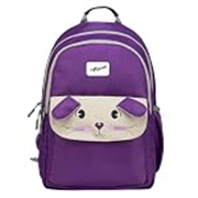 F Gear Bunny Dark Purple 22L School Backpack|Premium & Soft Touch|Unisex Kids School Bag with Two Spacious Compartments and Front Pocket, with Bottle Holder|Ideal for School, Daily Use & Travel