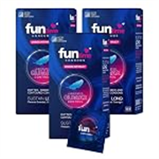 18+ Funtime Climax Control Condoms | Dotted, Ribbed, & Contoured for Long-Lasting Pleasure | Lubricated Natural Rubber Latex Condoms for Excitement & Fun | Pack of 3 (10 counts each)