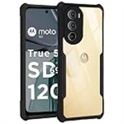 amazon basics Hybrid Camera Protection Transparent Hard Back Case Cover for Motorola Moto G31 (Sides Black)