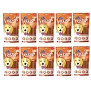 Dr. Pets Pack of 10 Pumpkin Carrot Dog Chew Sticks, Dental Stick, Calcium Bone and Chicken Dog Biscuits Healthy Treats and Training Snacks Long Lasting Chew Sticks for Small and Large Breed