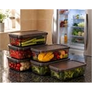 HomeWiz Fridge Storage Containers 1200ml x6 | Air Tight Storage Container Set | Fridge Organiser Storage Boxes |Food Grade BPA-Free Plastic Containers |Stackable, Transparent, for Fruits & Vegetables