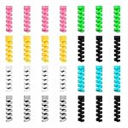 Lapster 28 pcs Mix Spiral Charger Spiral Charger Cable Protectors for Wires Data Cable Saver Charging Cord Protective Cable Cover