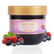 RYLLZ ESSENTIALS Berry Punch Body Scrub & Polisher | with AHA, Walnut Shell, Kojic Acid, Niacinamide & Glycolic Acid | for Dead Skin Cells, Ingrown Hair & Skin Feeling Smoother/Polished | 200 ml