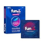 18+ Funtime Climax Control Condoms | Dotted, Ribbed, & Contoured for Long-Lasting Pleasure | Lubricated Natural Rubber Latex Condoms for Excitement & Fun- (3Pc x Pack of 10)